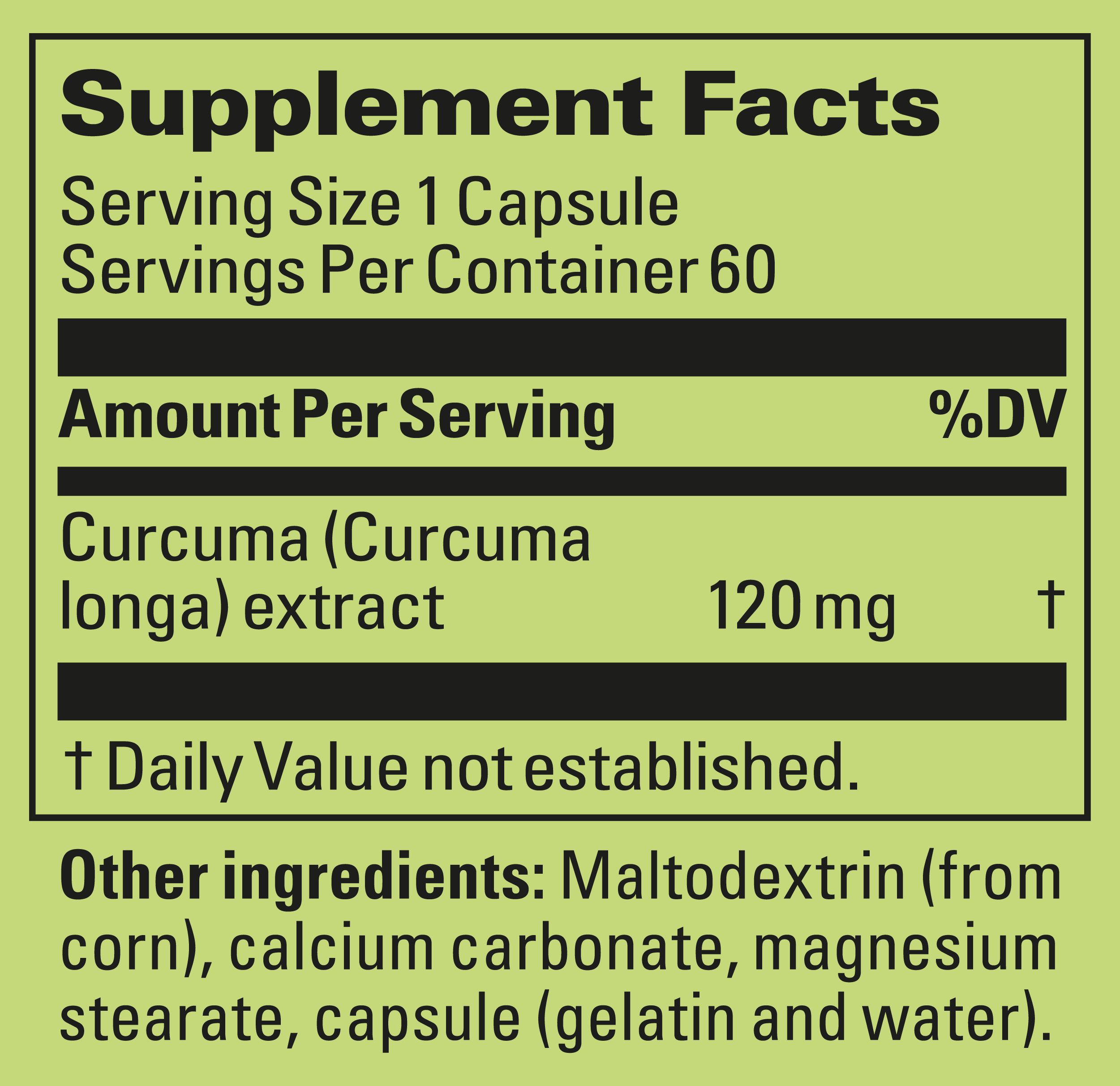 Supplement Label
